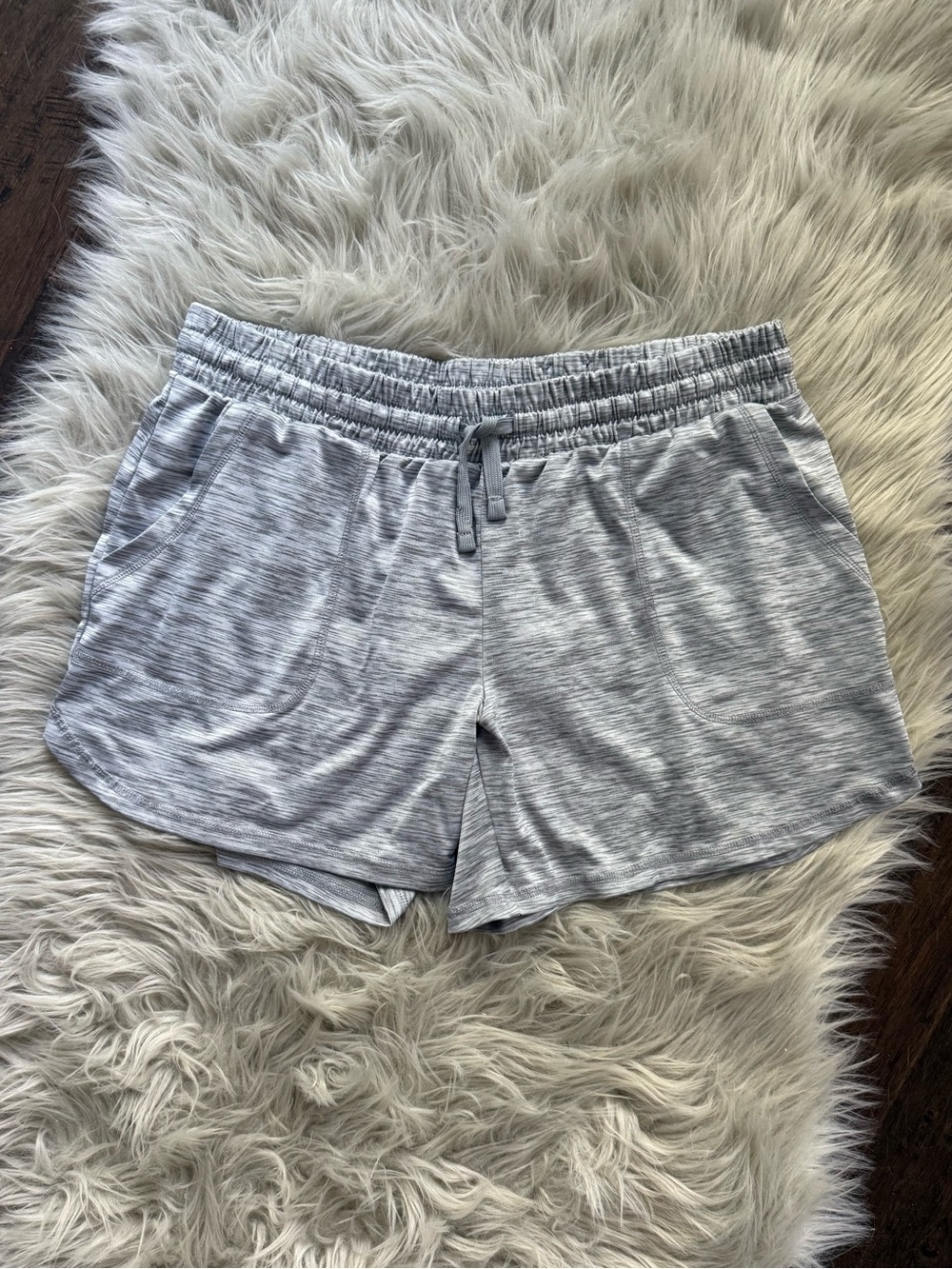 St. John's Bay Light Heather Gray Athletic Lounge Shorts